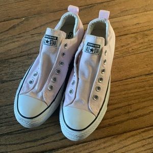 Pink converse platforms